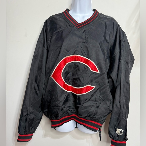 Vintage Starter Chicago Cubs Black Pullover Size Large - Picture 1 of 6